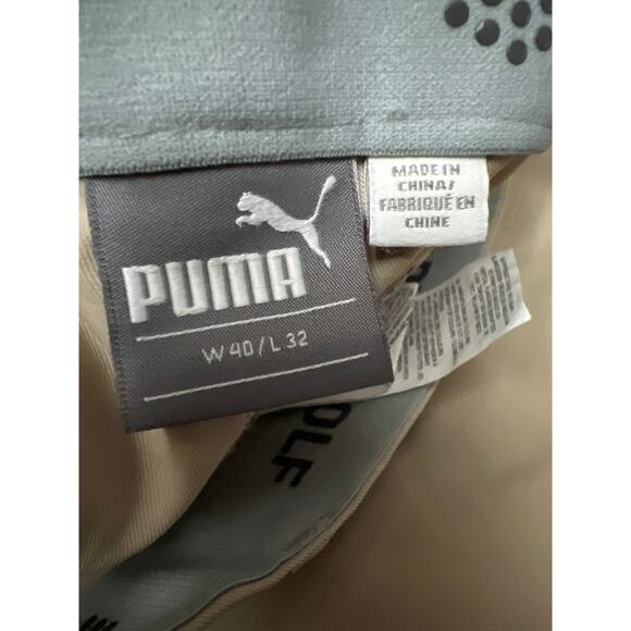 Puma Golf Pants Casual Chino Flat Front Beige Khaki Mens Size 40x32 - Picture 5 of 10